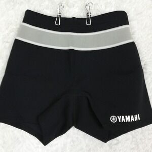 Yamaha Womens Sport Shorts Black Nylon Compression Riding Motorcycle‎ Pull On M